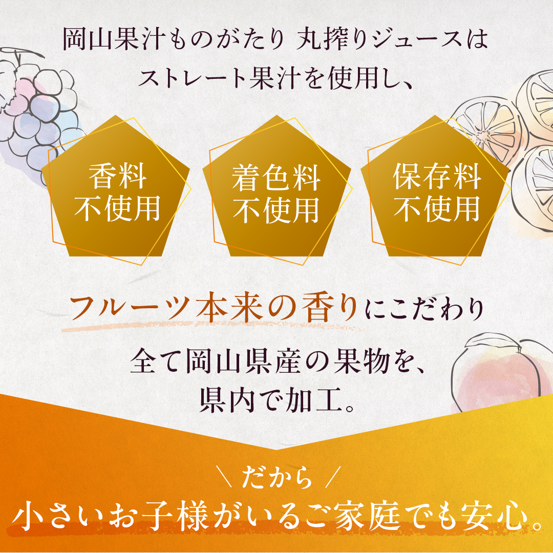 岡山果汁ものがたり 丸搾りジュースセット